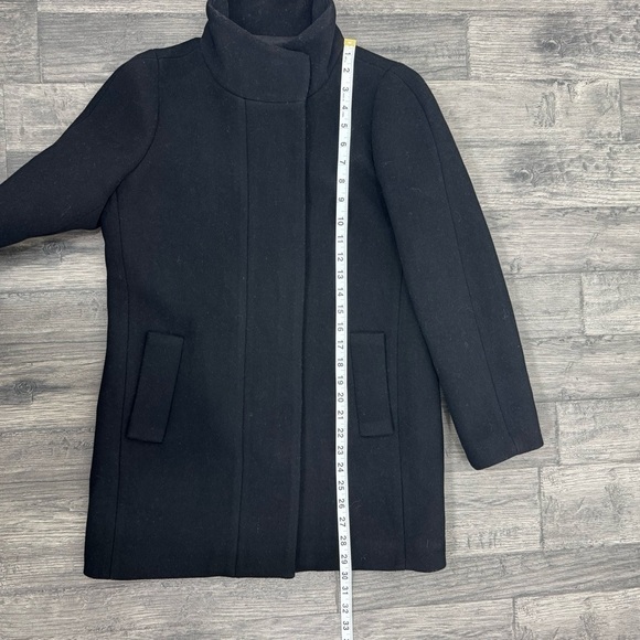 J.Crew Black Wool Pea Coat Women’s 2P Petite GUC - Picture 9 of 10